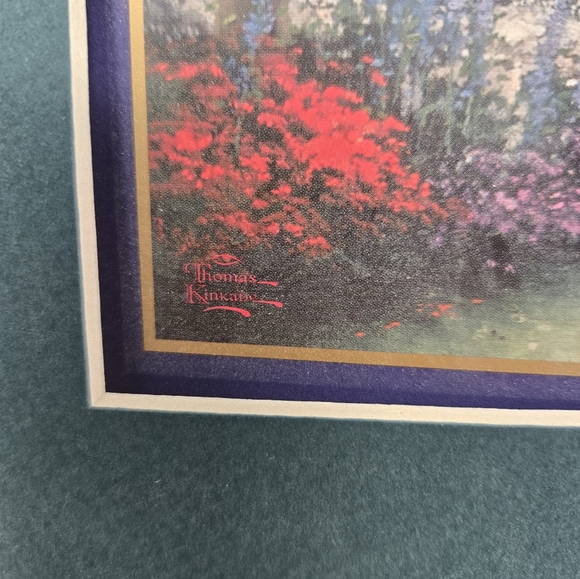 VINTAGE THOMAS KINKADE MATTED COLLECTOR'S PRINT SUNDAY AT APPLE HILL FARMHOUSE - Picture 6 of 14
